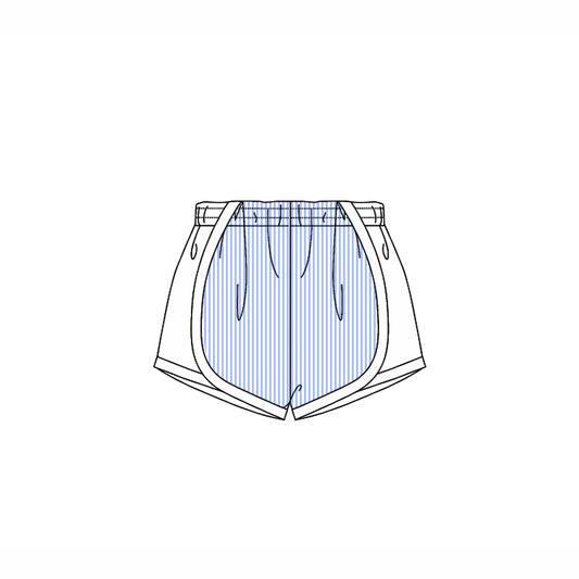 Baby Girls Blue Stripe Shorts Bottoms Preorder