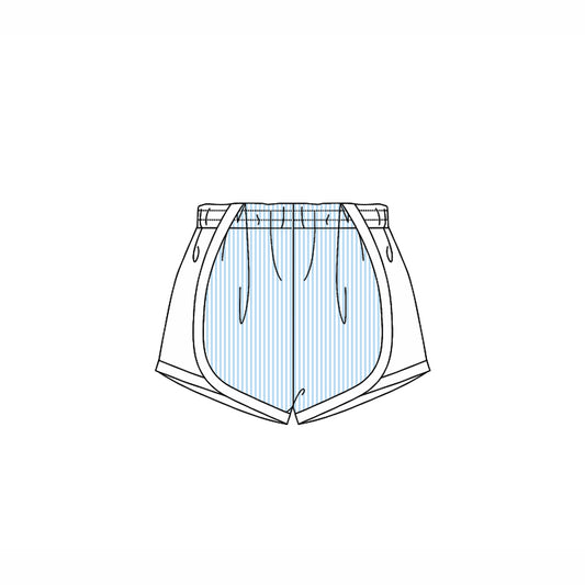 Baby Girls Aqua Stripe Shorts Bottoms Preorder