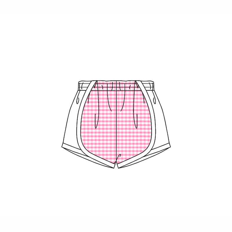 Baby Girls Pink Plaid Stripe Shorts Bottoms Preorder