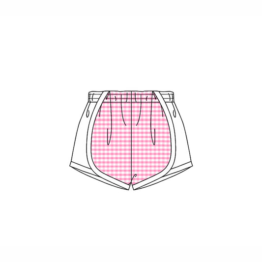 Baby Girls Pink Plaid Stripe Shorts Bottoms Preorder
