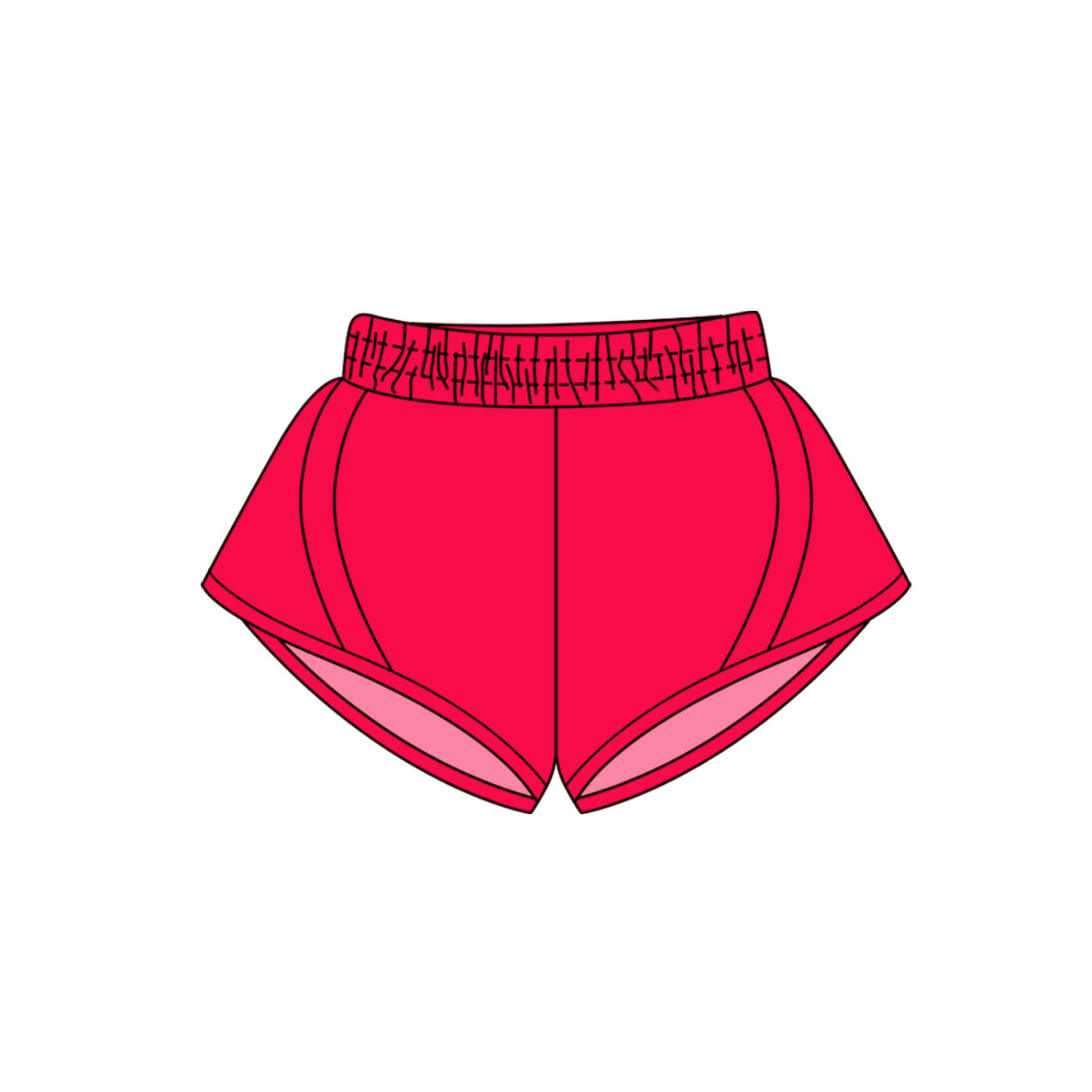 Baby Girls Red Yoga Shorts Bottoms Preorder