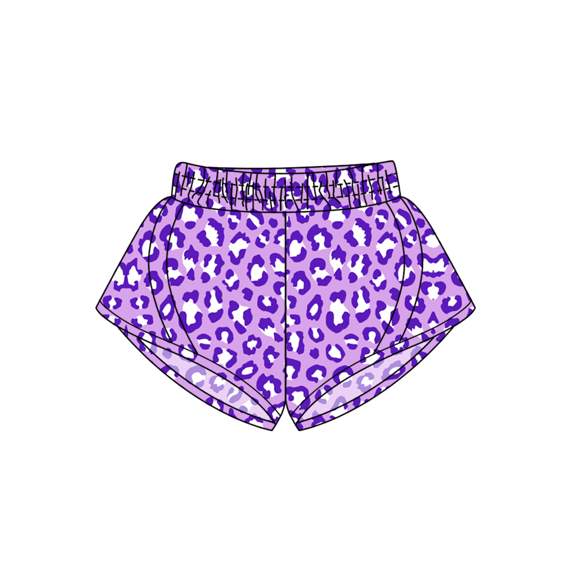 Baby Girls Purple Leopard Yoga Shorts Bottoms Preorder