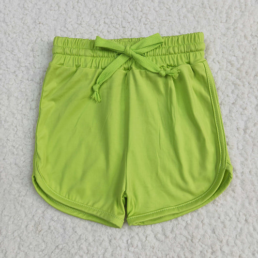 Baby Girls Lime Green Elastic Yoga Shorts Bottoms