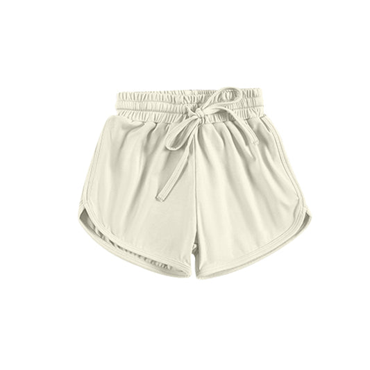 Baby Girls White Belt Yoga Shorts Bottoms Preorder