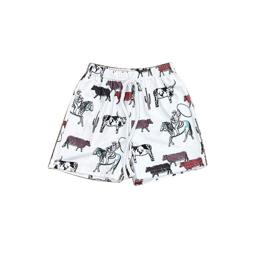 Baby Boys Horse Rodeo Cactus Shorts Bottoms Preorder
