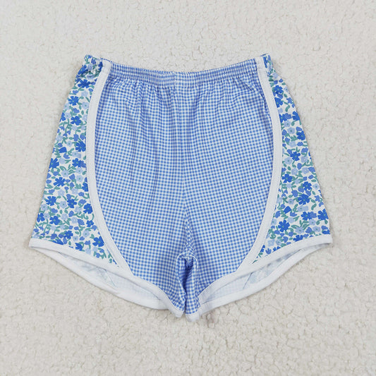 Baby Girls Blue Floral Shorts Bottoms