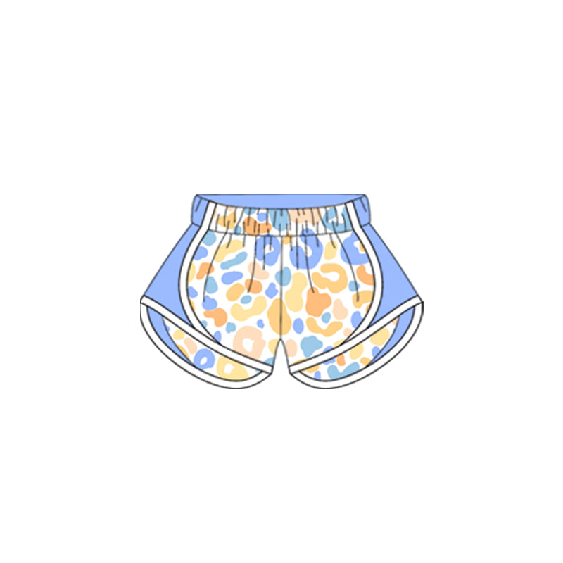 Baby Girls Blue Yellow Leopard Shorts Bottoms Preorder
