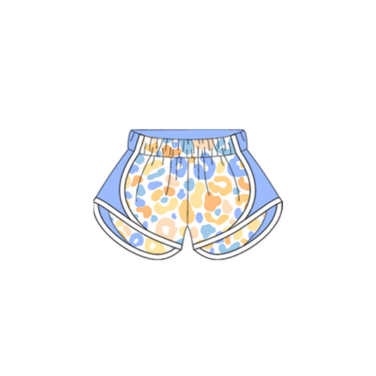 Baby Girls Blue Yellow Leopard Shorts Bottoms Preorder
