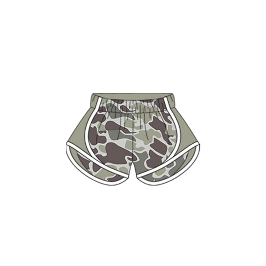 Preorder moq 5 Baby Girls Gray Camo Shorts Bottoms