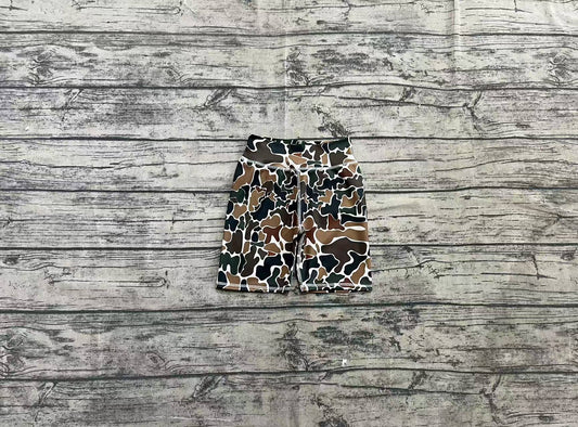 Baby Girls Brown Camo Yoga Biking Shorts Bottoms