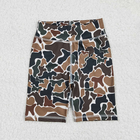 Baby Girls Brown Camo Yoga Biking Shorts Bottoms