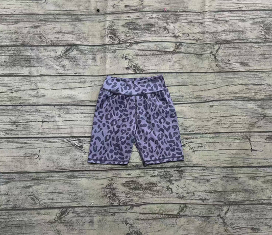 Baby Girls Gray Leopard Biking Shorts Bottoms