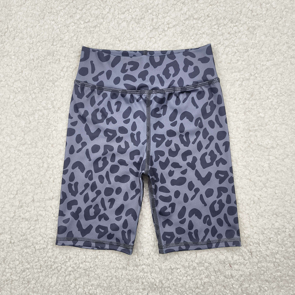 Baby Girls Gray Leopard Biking Shorts Bottoms