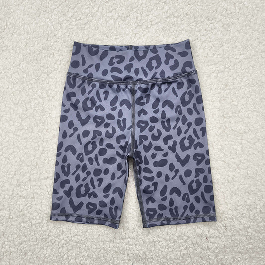 Baby Girls Gray Leopard Biking Shorts Bottoms