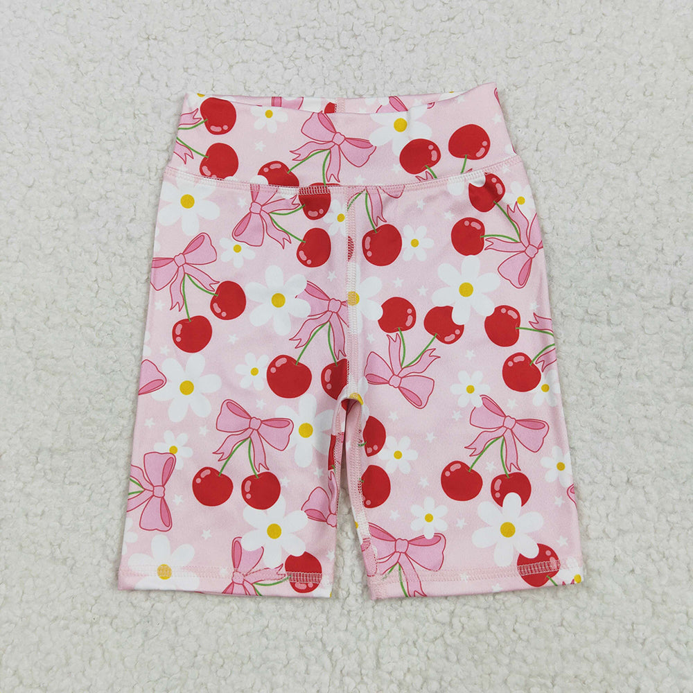Baby Girls Yoga Pink Bows Flowers Biking Shorts Bottoms