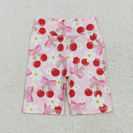 Baby Girls Yoga Pink Bows Flowers Biking Shorts Bottoms