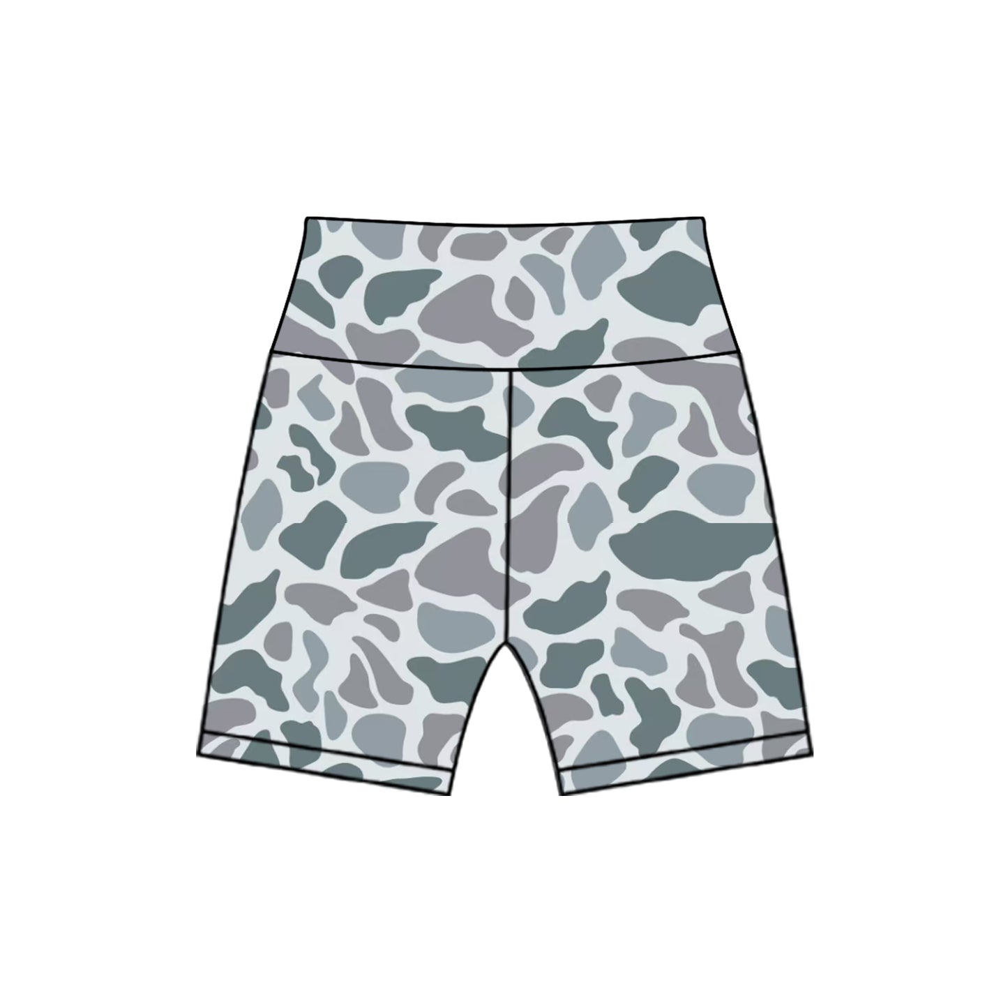 Baby Girls Gray Camo Biking Shorts Bottoms Preorder
