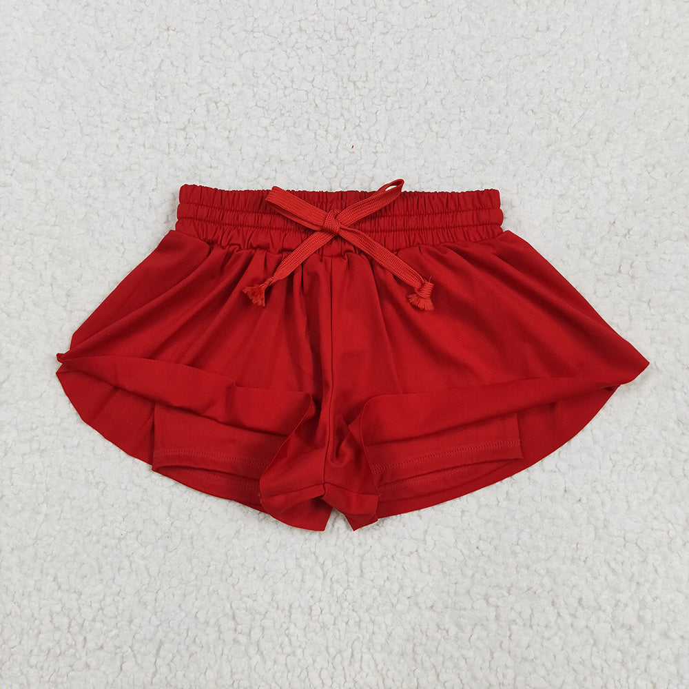 Baby Girls Red Skort Yoga Shorts Bottoms