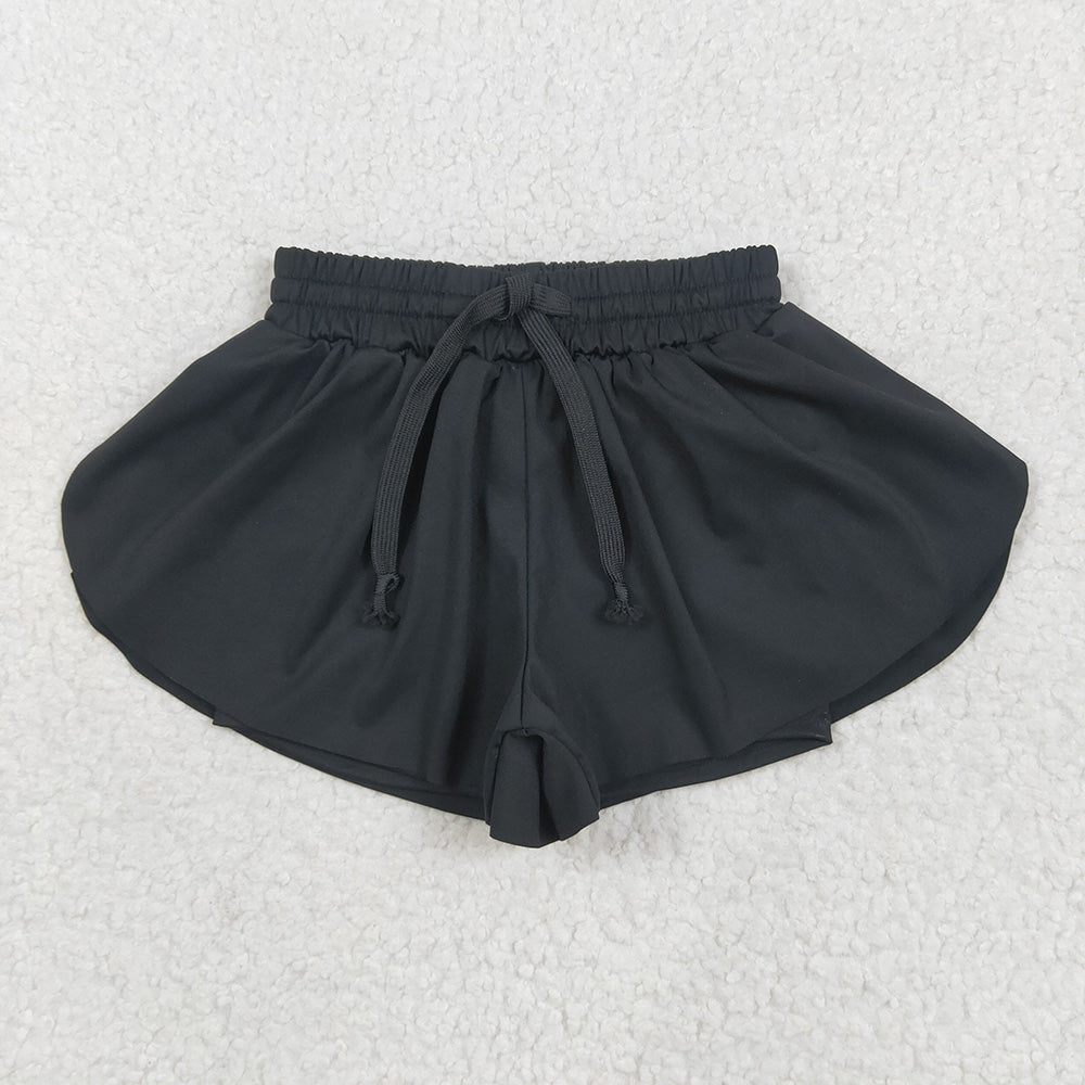 Baby Girls Black Yoga Skort Shorts Bottoms