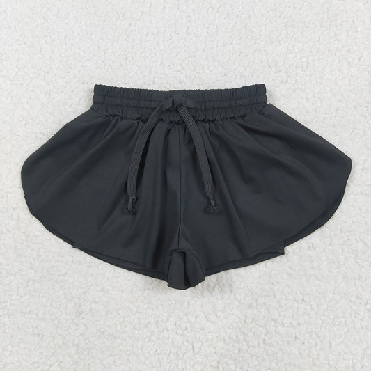 Baby Girls Black Yoga Skort Shorts Bottoms