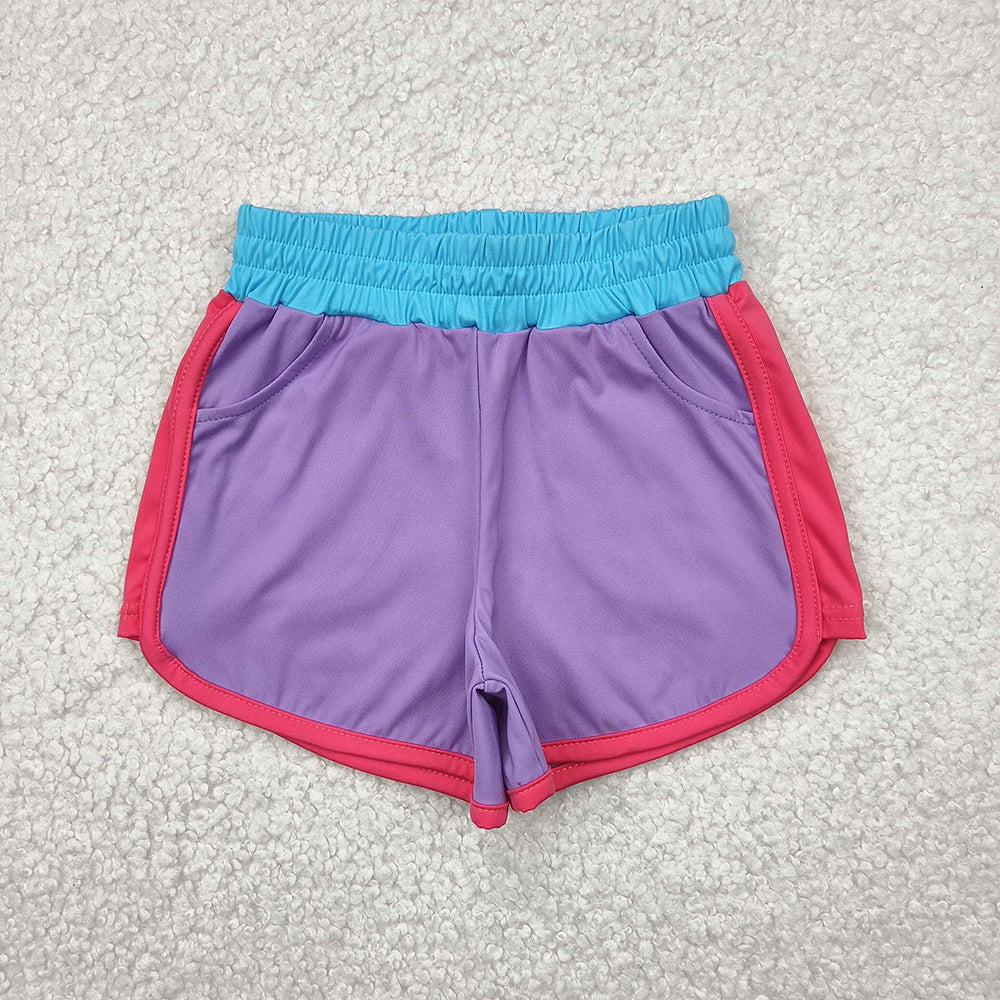 Baby Girls Lavender Pockets Yoga Shorts Bottoms