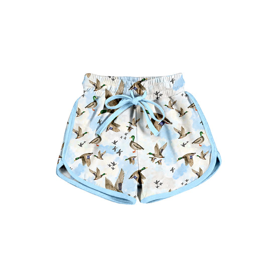 Baby Girls Blue Ducks Yoga Shorts Bottoms Preorder