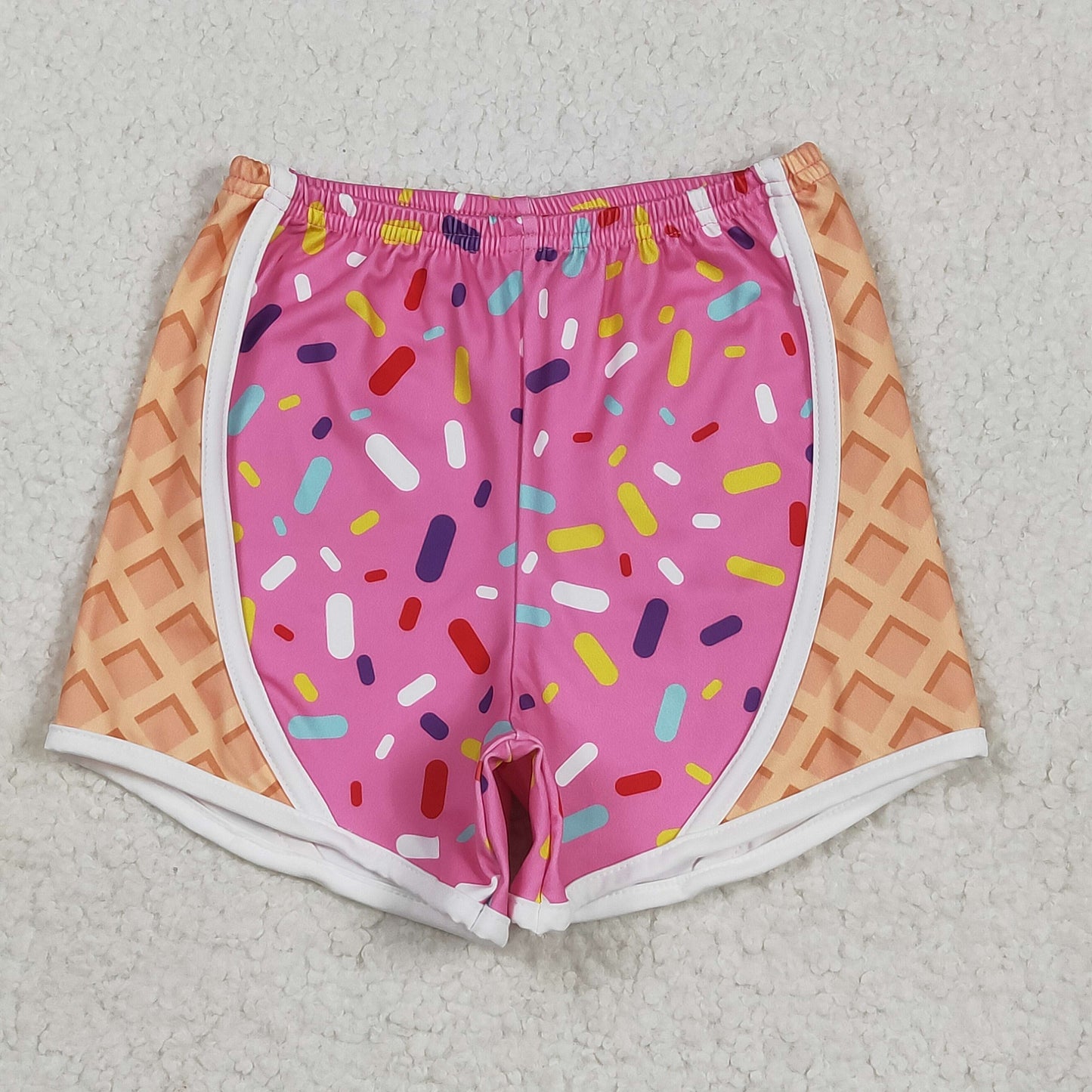 Sibling Baby Girls Ice-cream Drip Yoga Shorts Bottoms