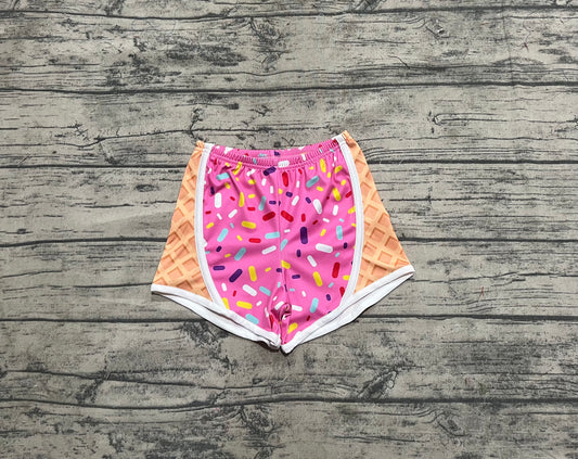 Baby Girls Pink Ice-cream Drip Yoga Shorts Bottoms