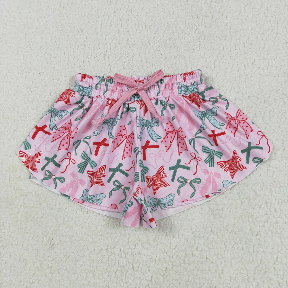 Baby Girls Pink Green Bows Summer Shorts Bottoms