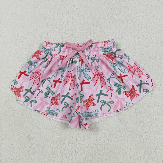 Baby Girls Pink Green Bows Summer Shorts Bottoms