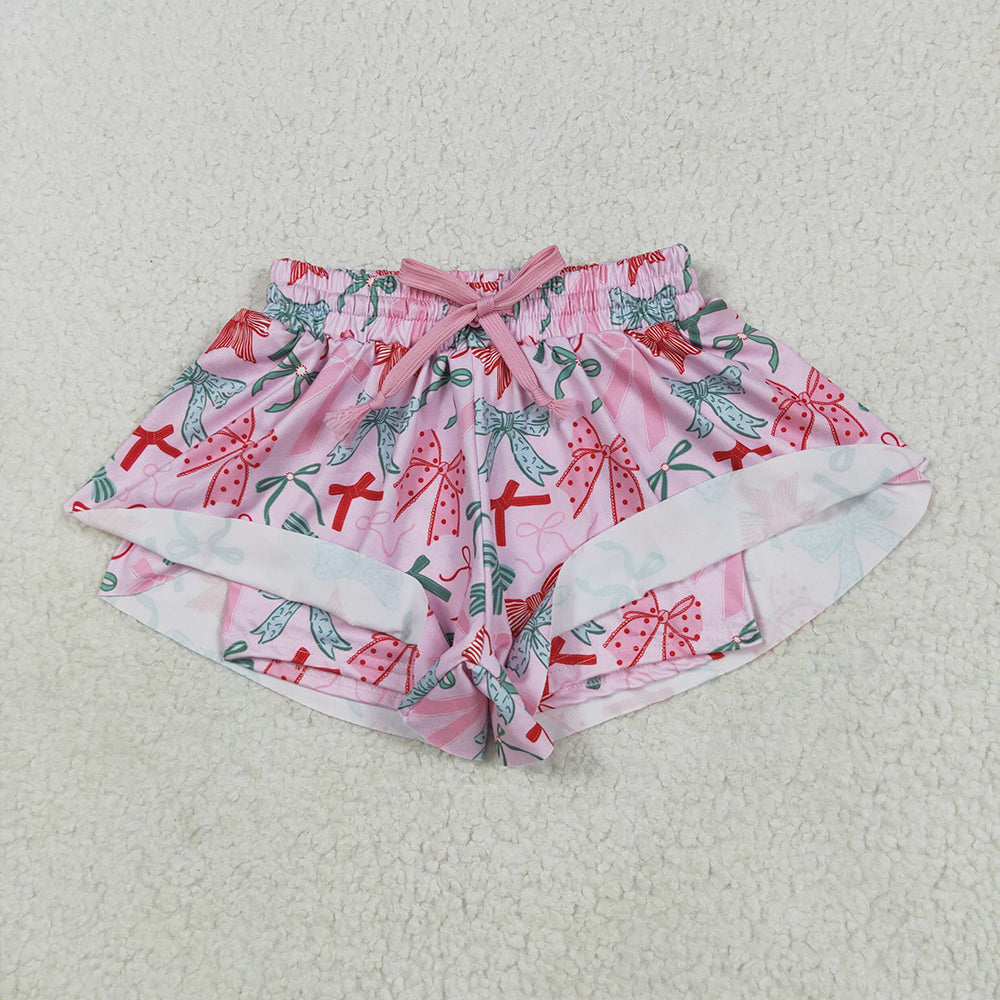 Baby Girls Pink Green Bows Summer Shorts Bottoms