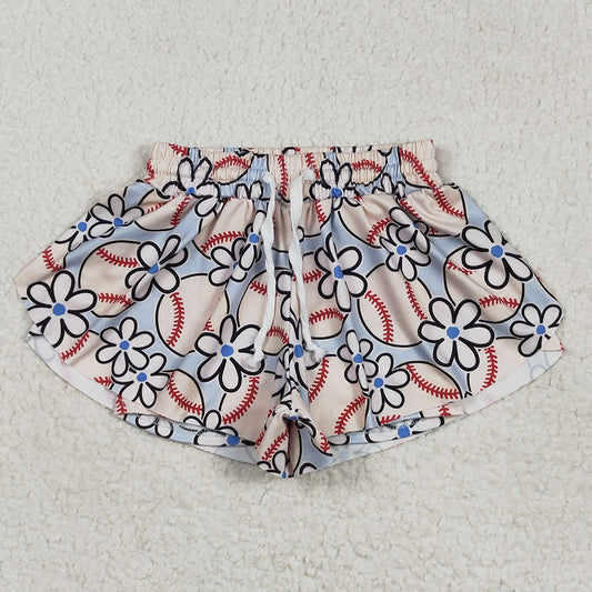 Baby Girls Baseball Flowers Summer Shorts Bottoms