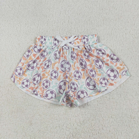 Baby Girls Football Colorful Leopard Summer Shorts Bottoms