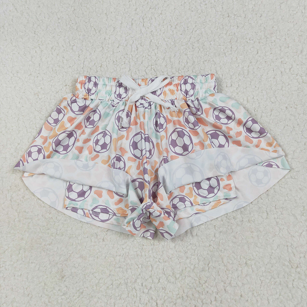 Baby Girls Football Colorful Leopard Summer Shorts Bottoms
