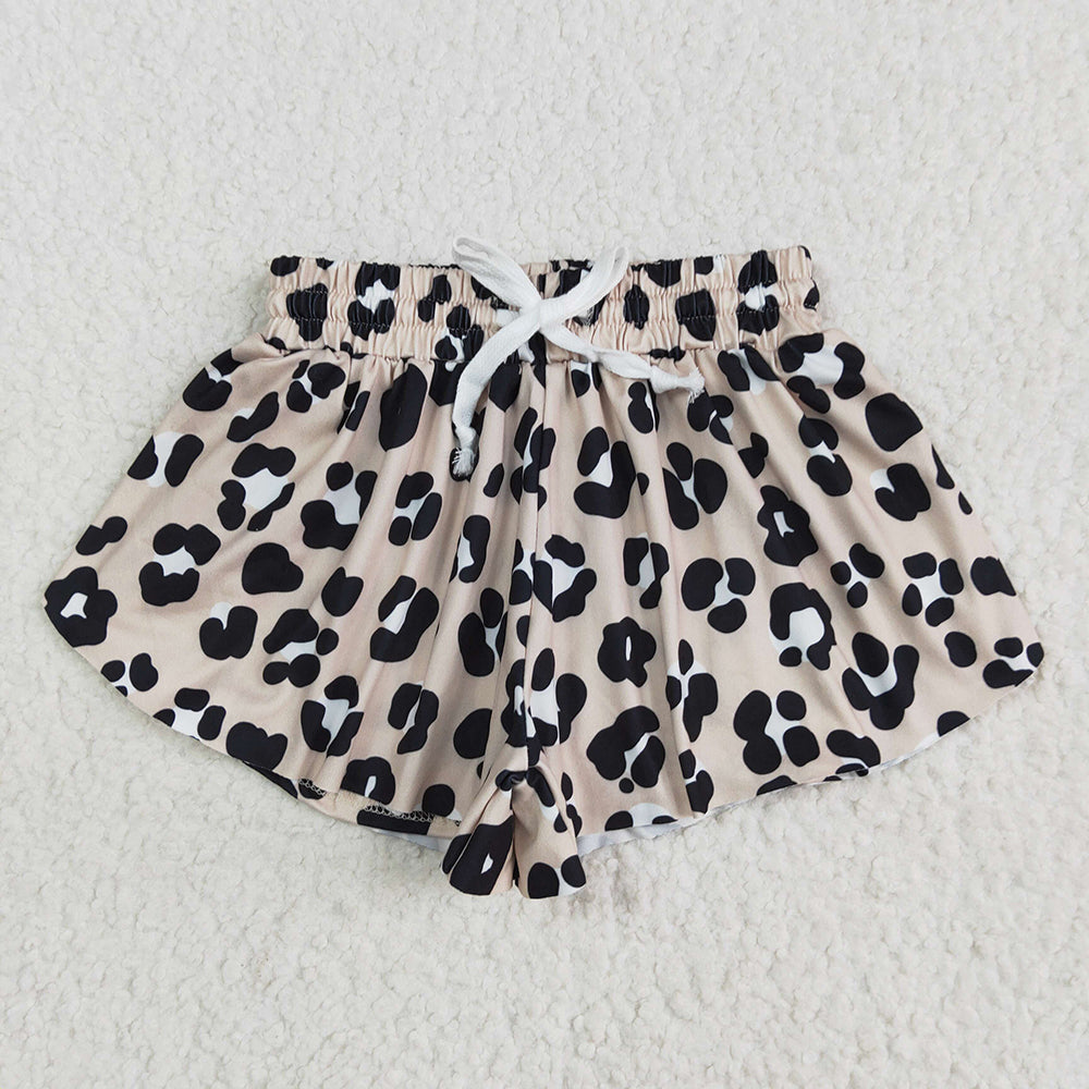 Baby Girls Black Leopard Summer Shorts Bottoms