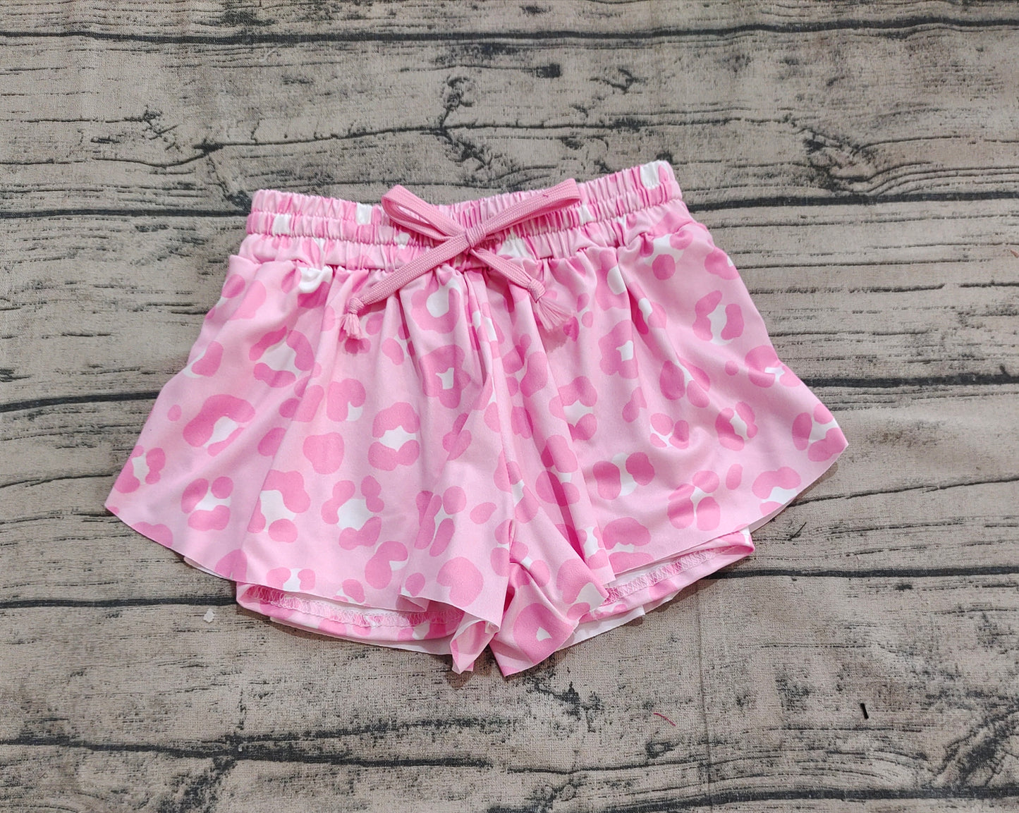 Baby Girls Pink Leopard Summer Shorts Bottoms