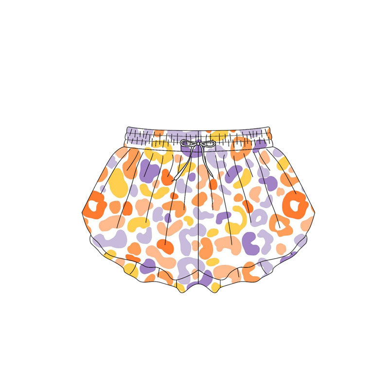 Baby Girls Purple Orange Leopard Summer Shorts Bottoms Preorder