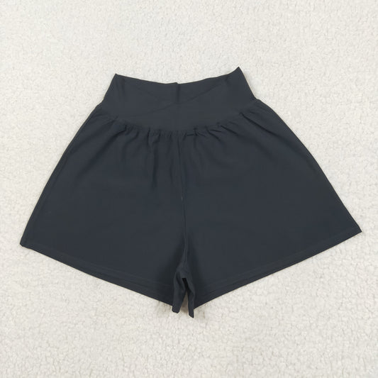 USA Adult Women Black Yoga Active Short Bottoms