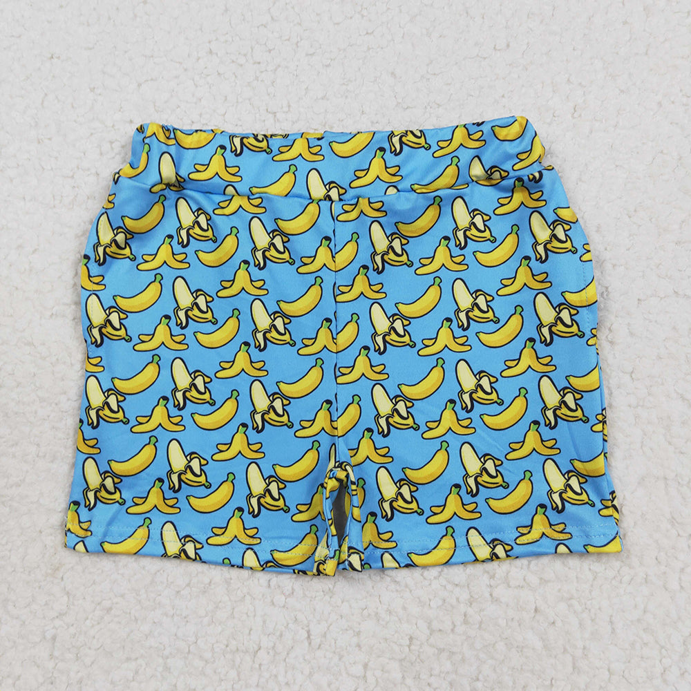 Baby Boys Blue Cartoon Bananas Summer Shorts Bottom