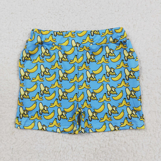 Baby Boys Blue Cartoon Bananas Summer Shorts Bottom