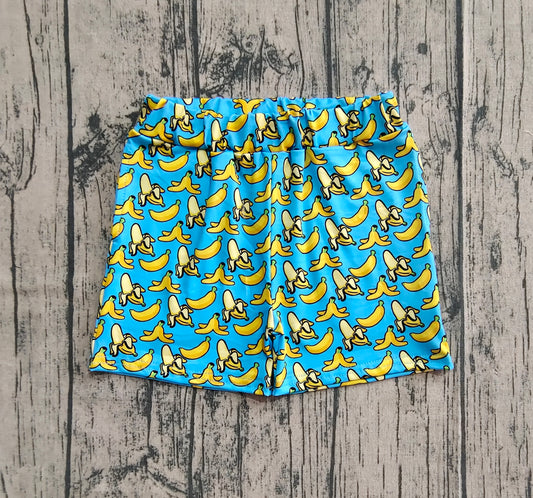 Baby Boys Blue Cartoon Bananas Summer Shorts Bottom