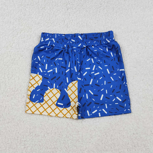 Baby Boys Royal Blue Drip Sprinkle Team Shorts Bottom
