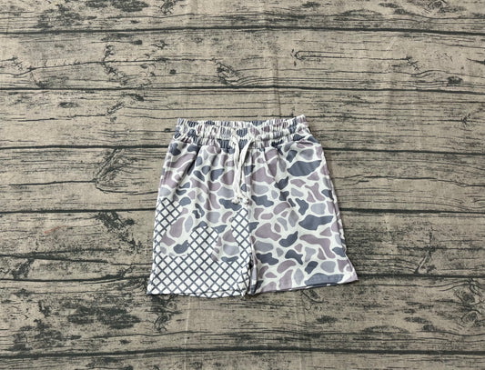 Baby Boys Grey Camo Drip Team Shorts Bottom