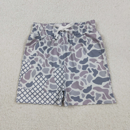 USA Shop Baby Boys Light Grey Camo Drip Team Pockets Bottom Shorts