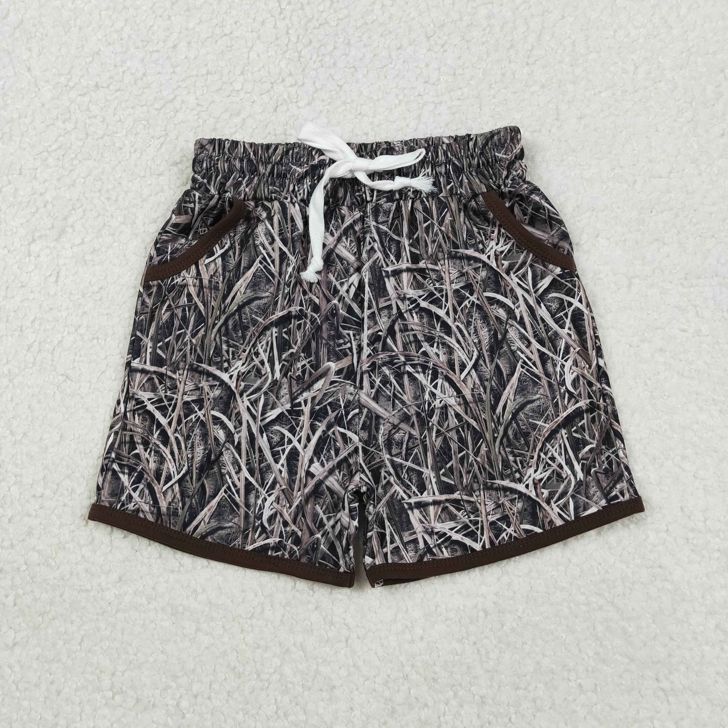 Sibling Baby Boys Southern Camo Ducks Hunting Pockets Shorts Bottom