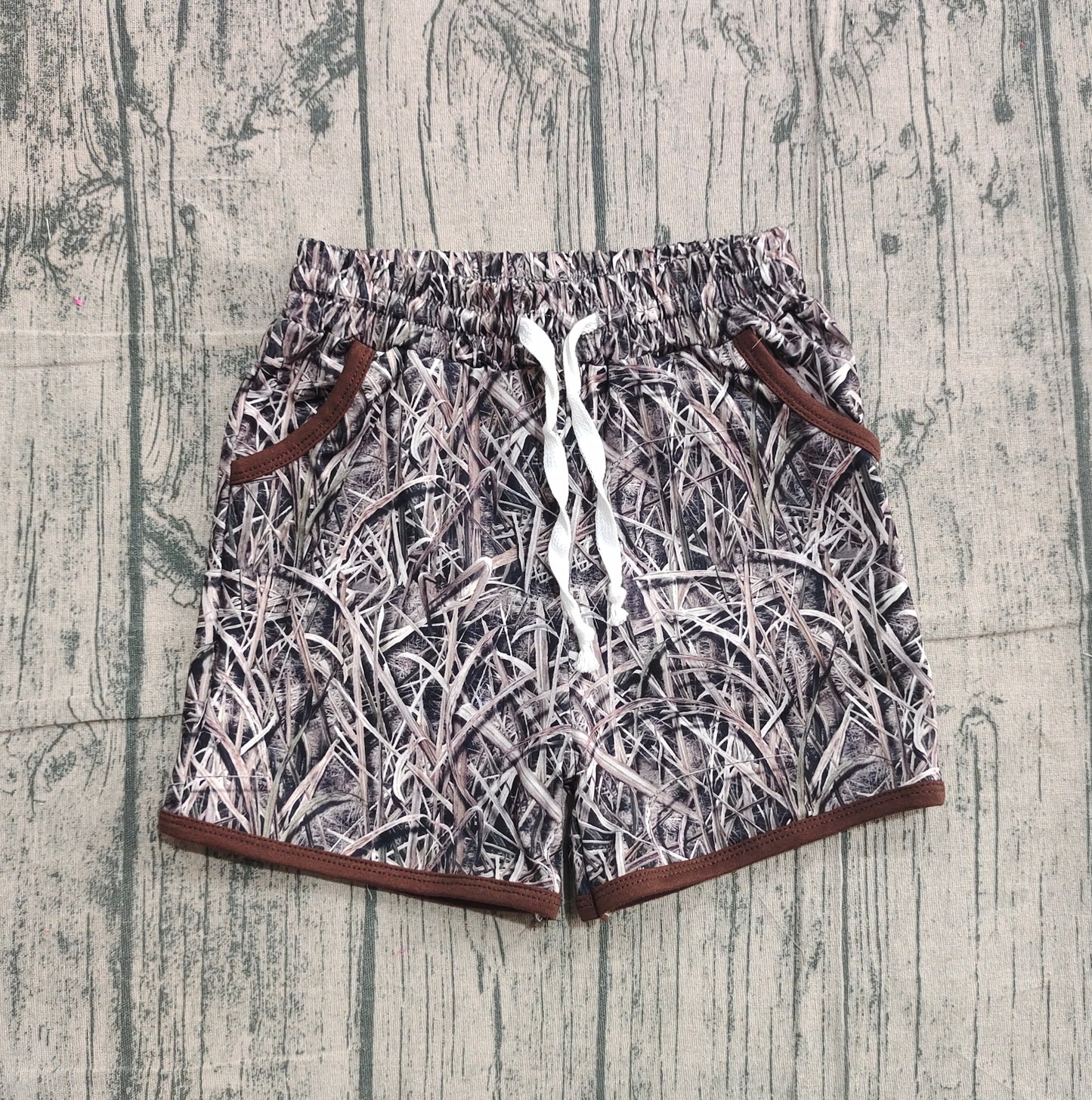 Baby Boys Leaves Camo Hunting Pockets Shorts Bottom