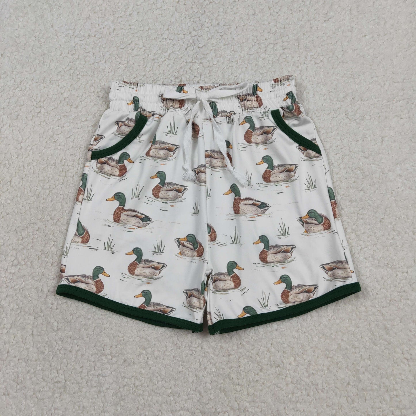 Sibling Baby Boys Southern Camo Ducks Hunting Pockets Shorts Bottom