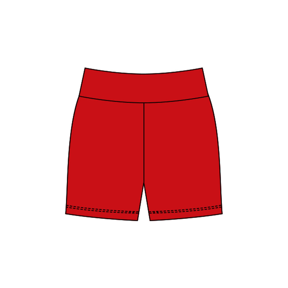 Baby Girls Red Yoga Shorts Bottom Preorder