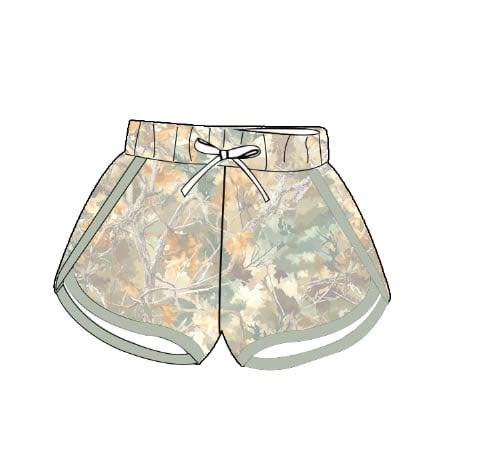 Baby Girls Leaves Camo Southern Shorts Bottom Preorder