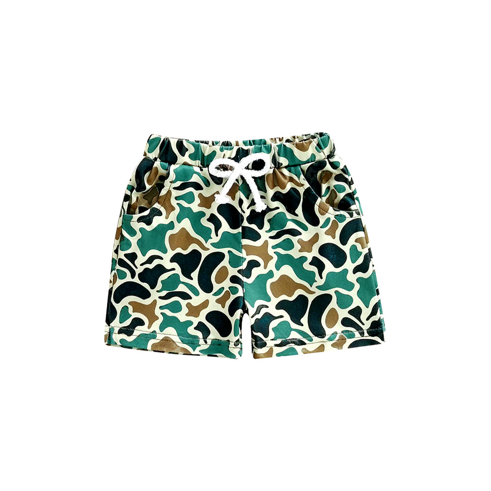 Baby Boys Green Khaki Camo Southern Pockets Shorts Bottom Preorder